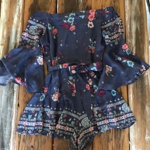 Off the Shoulder Short Romper